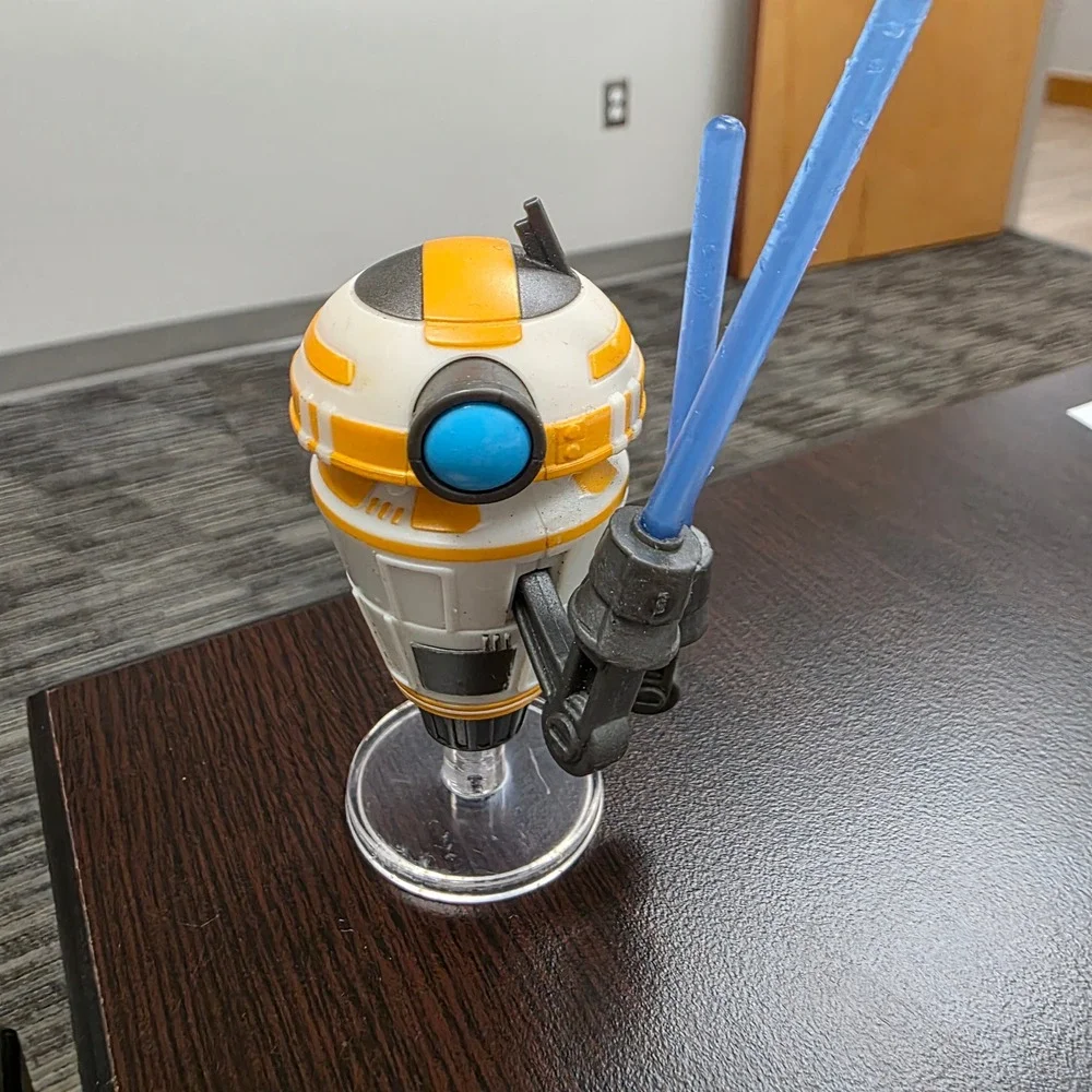 Star Wars Droid Depot Training Remote Droid Figure Orange White Blue 4 Inch